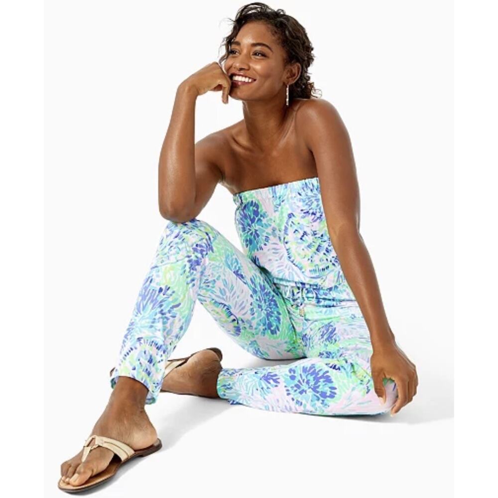 Lilly Pulitzer Keely Jumpsuit in Multi Shell Of A Party - Large - Picture 3 of 7
